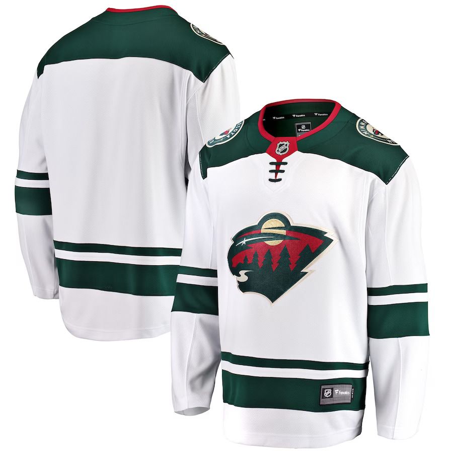 Men Minnesota Wild Fanatics Branded White Breakaway Away NHL Jersey